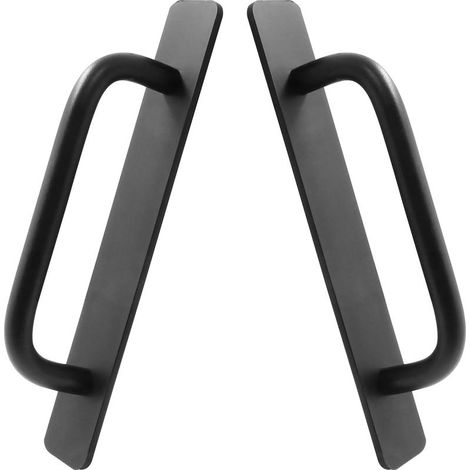 2 Pièces Poignées de Meuble Autocollantes, Autocollants de Poignée de Porte Coulissante, Noir Poignee Porte Coulissante, Poignées de Portes Adhésives pour Portes et Fenêtres, Armoires, Tiroirs (1/5)