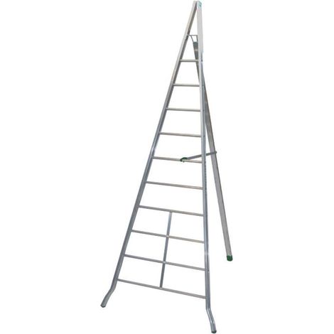 Scala triangolare agri in alluminio d.lgs. 81/08 - 10 gr. cm.350h. kg.10,00 (ag350)