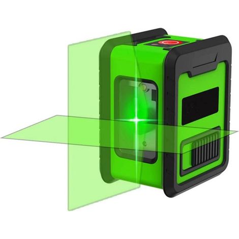 Niveau à bulle infrarouge portable mini, à lumière verte, à 2 lignes, de haute précision et à forte puissance lumineuse. (1/5)
