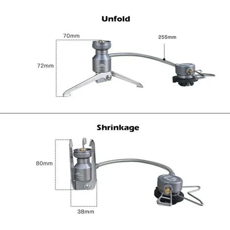 Connecteur pour réchauds à gaz de camping Z23-VC, adaptateur pour cartouches de butane sur trépied de camping, connecteur pour réchaud pliable portable, réchauds de cuisine portables (1/4)