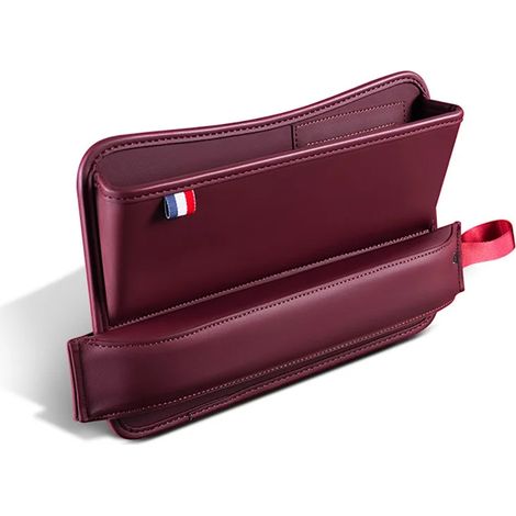 (Rouge) Boîte de rangement multifonctionnelle pour l'espace entre les sièges auto, sac de rangement pour espace entre les sièges, accessoire de décoration intérieure pour voiture (1/5)