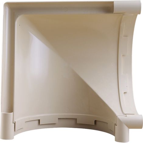 Angle universel 90° PVC 33 demi-ronde - sable - First Plast
