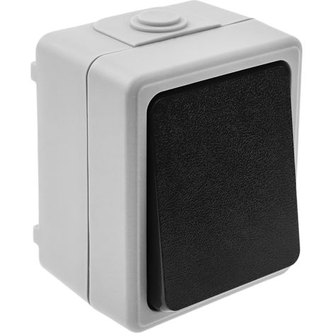 BeMatik - Base de superficie estanca IP54 10A 250V con interruptor conmutador