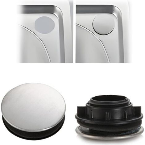 2er-Pack Küchenspülen-Lochabdeckungen für Küchenspüle, Wasserhahnloch, Badezimmer-Wasserhahnlochabdeckung, Überlaufabdeckungen für Spülbecken aus Edelstahl (36 mm)