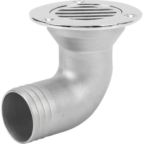 GARRYFIZH évier Bateau 90° Acier Inoxydable 316, 38mm, Drain Pont, Pêche/Yacht (1/5)