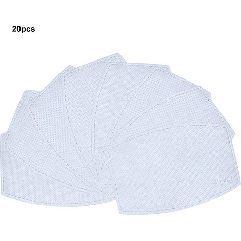 20 Pièces Masque Buccal Adulte avec Filtre PM2.5 à 5 Couches et Charbon Actif Jetable (1/5)