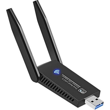Clé WiFi 1300Mbps - APERIL - Adaptateur Dualband - Antenne 5dBi - USB 3.0 - Installation facile (1/4)