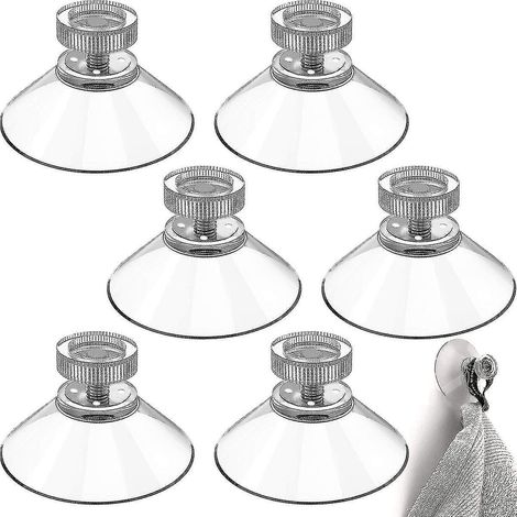 Diyexpert Lot de 8 ventouses 40 mm avec filetage M4x10 mm et écrous moletés transparents - Fabriqué en Allemagne (1/5)