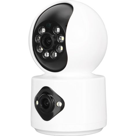 Caméra de sécurité à double objectif 4MP HD WiFi AP avec support pour la maison, le magasin, l'entrepôt ou le bureau. (1/5)