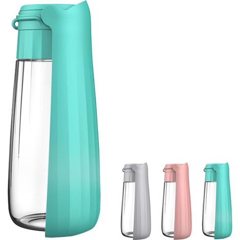 Tragbare Hunde-Trinkflasche, ideal für Spaziergänge und Ausflüge mit Ihrem Haustier. Auslaufsichere 560-ml-Flasche mit Napf und Untertasse. Geeignet für Hunde und Katzen. Perfekt zum Wandern und Campe