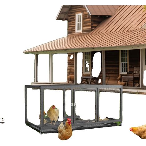 Gallinero, construcción 95% hierro, dimensiones 117x56x60 cm, capacidad para 10 gallinas, cubierta impermeable, bandeja de limpieza extraíble. (1/5)