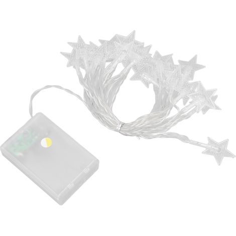 Lichterkette mit 20 LED-Perlen, 3 Meter, dekorative Sternenform, warmes Licht für Schlafzimmer und Wohnzimmer (1/5)