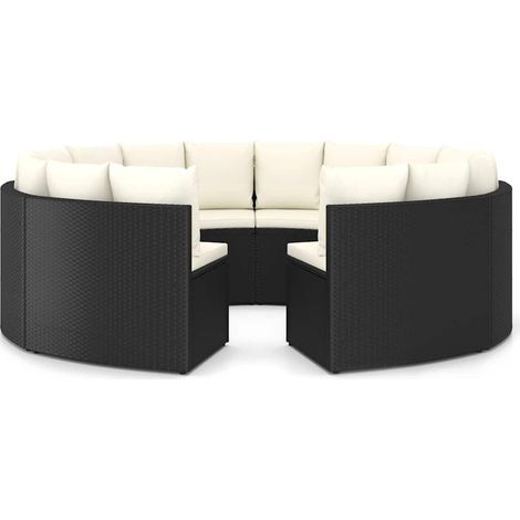 Maison Exclusive - 8-tlg. Garten-Sofagarnitur mit Auflagen Poly R (1/5)