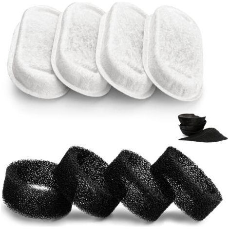 Cat Water Fountain Filter, 8PCS Filters + 8PCS Sponges, Cat Fountain Filter with (1/5)
