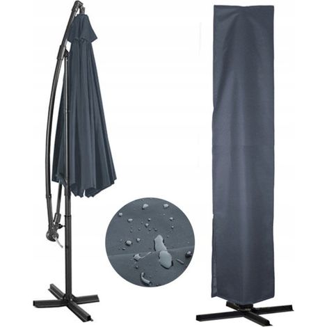 Schirmhülle für den Garten, 192 x 44 x 192 cm, schwarz (1/5)
