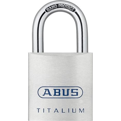 Abus Titalium 80TI/40mm Heavy-Duty Padlock – Medium Security, Durable Aluminum Alloy, Carded Packaging