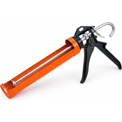 Pistola per sigillante in metallo per cartucce fino a 310 ml - Pistola silicone professionale con telaio girevole a 360° (1/5)