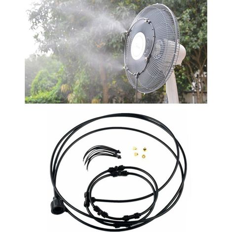 18-Zoll-Ventilator-Sprühring-Set, Sprühnebel-Ventilatorsystem für Terrassen und Restaurants im Freien (1/3)