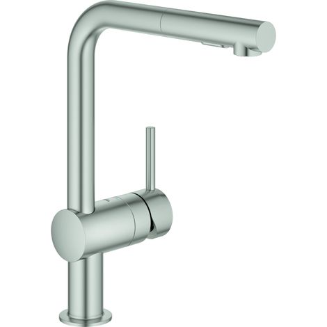 GROHE Minta Einhand-Spültischarmatur, Ausladung 223mm, L-Auslauf,