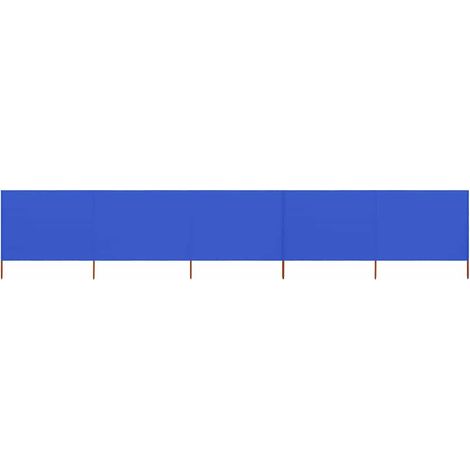 Paravent Cloison de séparation 5 panneaux - Séparateur de Jardin Tissu 600 x 80 cm Bleu azuré BV229045 - BonneVie (1/5)