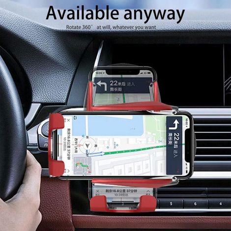 15W Chargeur sans Fil Voiture Support Téléphone sans Fil Automatic Clamping Porte Clip Chargeur Induction Voiture pour Tous Les Appareils Bleu (1/4)