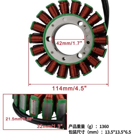 Stator coil 18-pole ignition 114mm Bombardier UTV 1000 UTV 1000 X2 21040109702 (1/4)