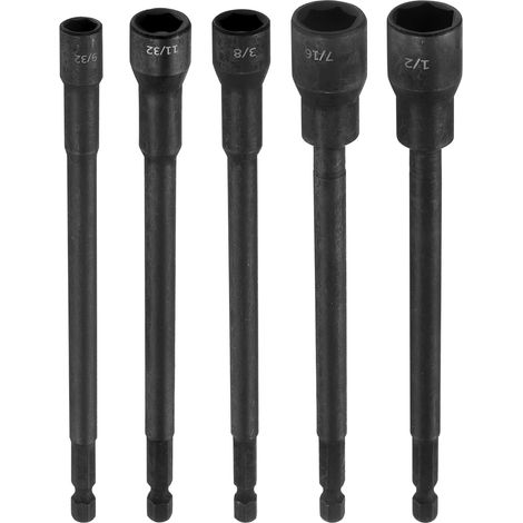 Douille Visseuse A Choc 9/32+11/32+3/8+7/16+1/2" Douille 6 pans (1/5)