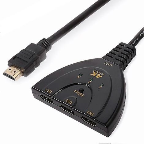 Adaptateur/répartiteur de câble HDMI 3 en 1 4K x 2K pour téléviseur haute définition (1/4)