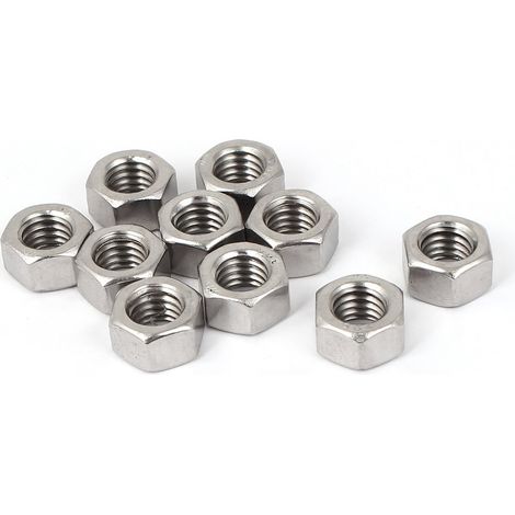 sourcing map Écrous Hexagonaux Hexagone Écrou Filetage 3/8"-16 UNC 10Pcs (1/3)