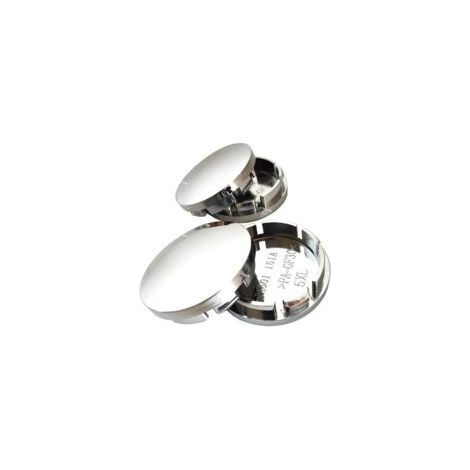Convient pour un jeu de 4 enjoliveurs centraux universels de 56 mm en ABS pour jantes automobiles, compatibles avec les pneus de véhicules - Couleur : Argent (1/2)