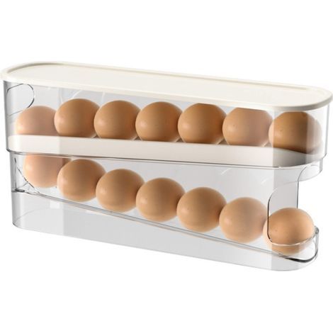 Distributeur D'œufs Pour Réfrigérateur,Rangement Oeufs Frigo,Rouler Automatiquement La Boîte À Œufs À 4 Niveaux (1/5)
