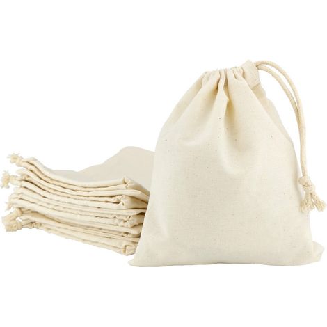 Sacchetto di cotone 17x20 cm 140 g/m2 10 pezzi (1/5)