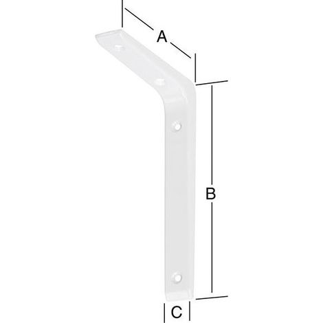 Equerre alu 65x100 mm blanc