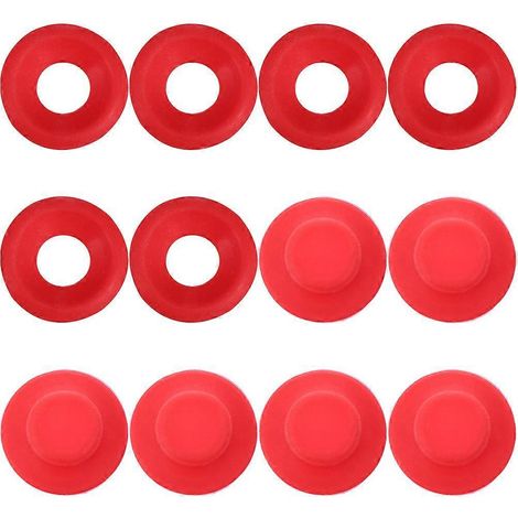 12 Stück Dichtungen für Schwenkflaschen (Bierflaschen, Limonadenflaschen) – Auslaufsichere Ersatzdichtungen-2.50X2.50X0.70CM-Red (1/3)