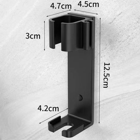 CSPARKV Hair Straightener Holder - Wall Mounted Hair Dryer Holder, for Curling Iron, Straightener. Metal Tool Holder, Wall Mounted Tool Holder, Bathroom Shelves Black (1/4)