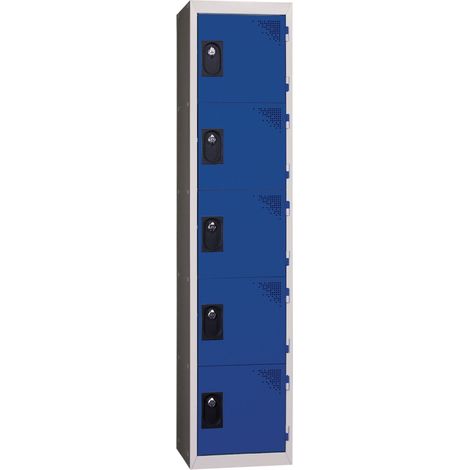 PROVOST - Vestiaire monobloc 1 colonne - 5 cases en acier