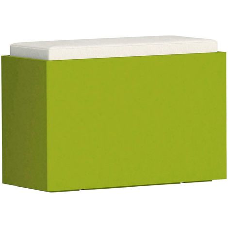 Pouf Comfy Roomy aus Harz mit hohem bequemen Kissen Made in Italy -Weiß