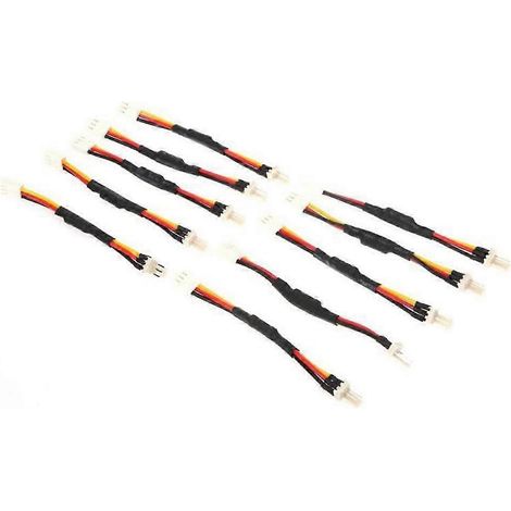 10PCS Cable de extensión de resistencia de ruido de velocidad de ventilador de PC de 3 pines con conector macho a hembra de 3 pines para