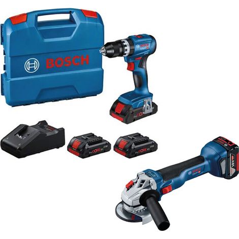 BOSCH-B SET 18V TRAPANO+SMERIG.+3 BATT.4,0Ah+CARIC.- 1,0 confezione