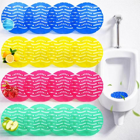 Rejilla perfumada para urinario de 16 piezas, antiolor, pantalla antisalpicaduras para urinario, filtro universal de PVC para urinario, desodorizante para baños públicos, antiobstrucción, cereza, limó (1/5)