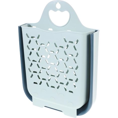 Panier à Linge Mural Pliable Bleu pour Rangement de Vêtements en Pp et Tpe Grosse Capacité Gain de Place pour Chambre ou Salle de Bain (1/5)