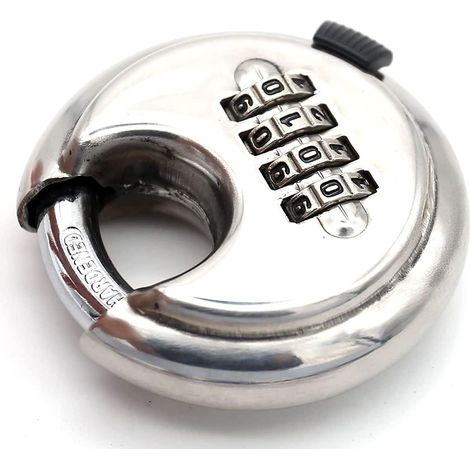 4 Cadenas à disque à combinaison numérique Cadenas antirouille en acier inoxydable Serrure à disque avec manilles durcies Serrure de stockage d'étagère (1/5)