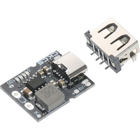 Lade-/Entlademodul für 5V 2A Lithium-Batterie, Typ-C-Eingang, USB-Buchse (Standardversion) (1/2)