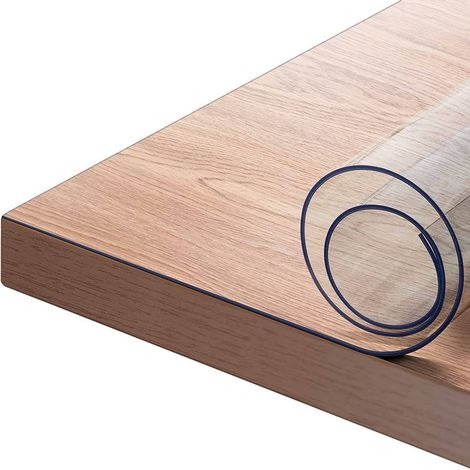 WOLTU Tischdecke 2 mm Wasserdicht Transparent Durchsichtige Tischfolie aus PVC Rechteckiger Tischschutz, Schutzfolie Klar Hitzebeständig Abwischbar (1/5)