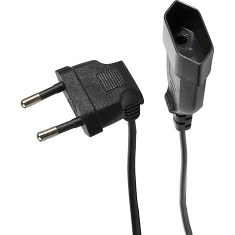 0.6m Black Angled Electric Extension Cable Extension Cord Type C Euro Plug Small Indoor Electric Extension Cord with PVC Sheath and Conductor (1/5)