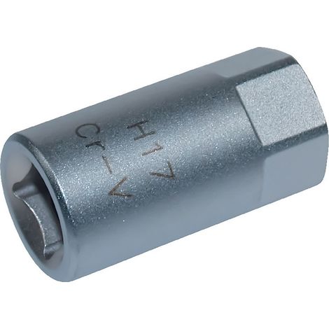 Embout de vidange, chrome vanadium, male, 3/8, 6 pans, 17 mm - AUTOBEST