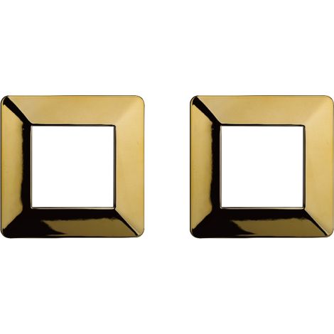 gloca Placche Plastica Compatibili Plana (2 Pezzi Oro lucido, 2 Posti) (1/4)