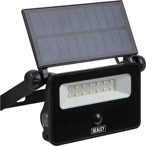 Sealey LED16S Extra-Slim Solar Floodlight with Wall Bracket 16W SMD LED