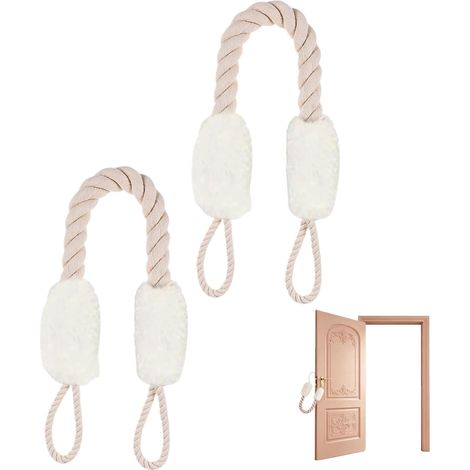 Lot de 2 cordons de porte en coton anti pince doigt porte arret de porte (1/5)