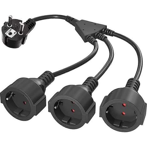 Dreifach-Steckdosenleiste, ideal für Computer und Haushalt, mit europäischem Stecker. (1/5)